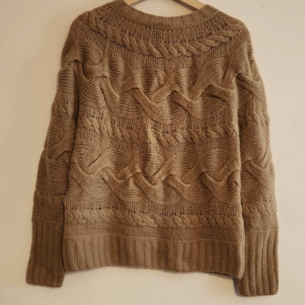 Ralph Lauren Collection Purple Label  Cable Knit Cashmere/silk Sweater L - Picture 6 of 12